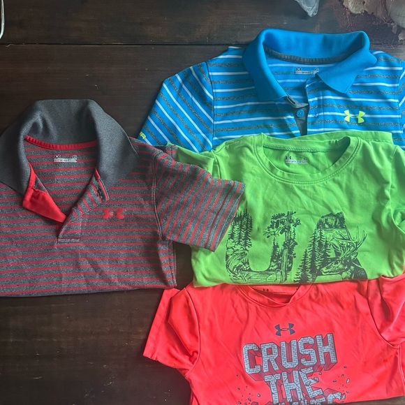 (5) Under Armour shirts (1) UA shorts youth size6 - Picture 2 of 3